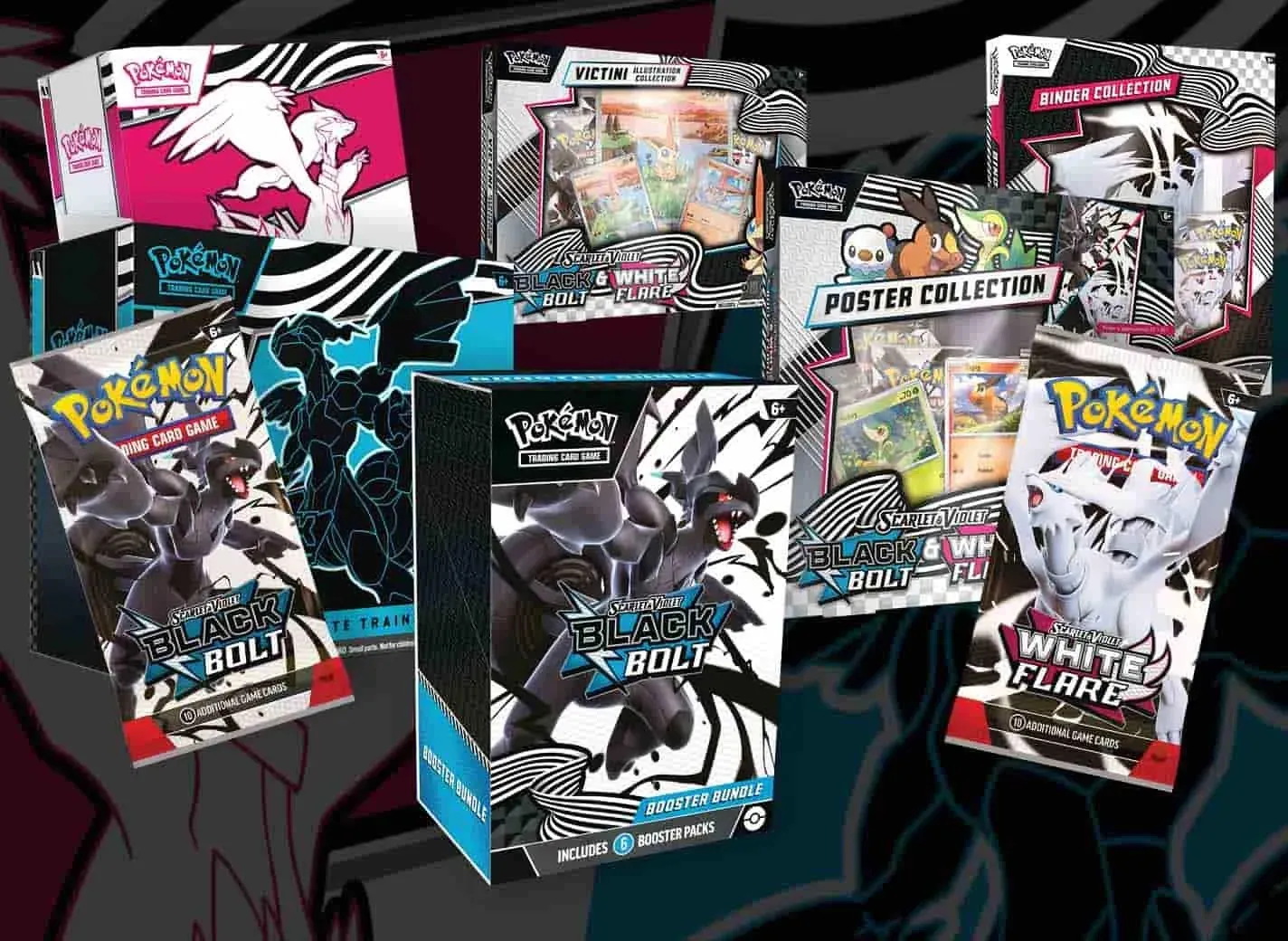 Pokemon Black Bolt White Flare Poster.webp